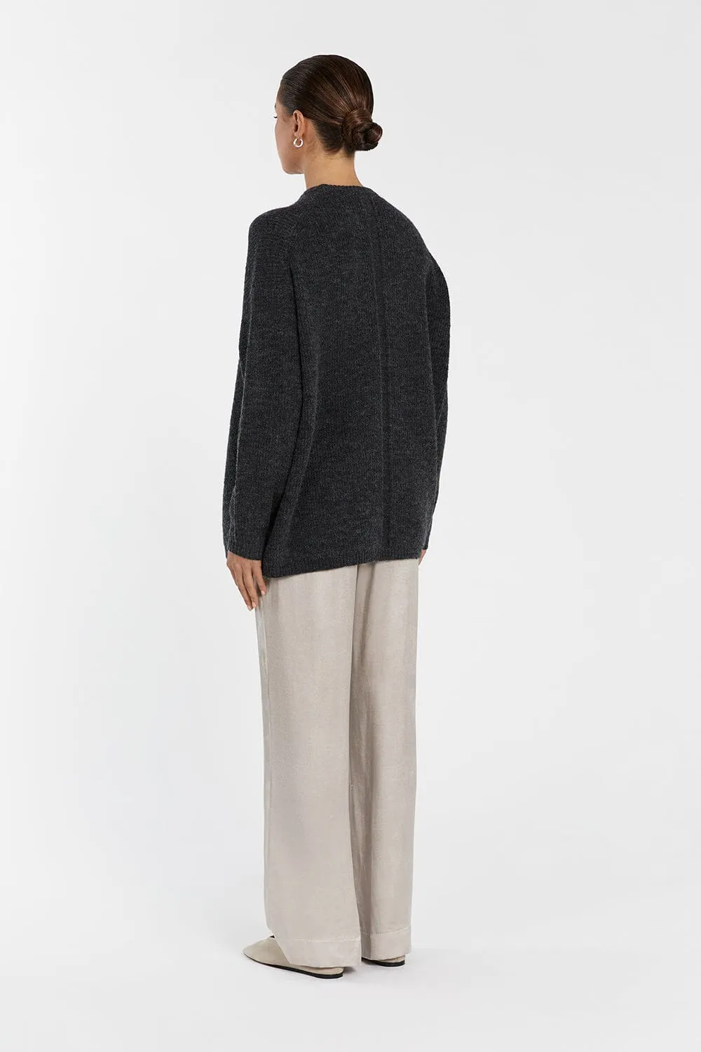 ANDERSON CHARCOAL MARLE KNIT JUMPER