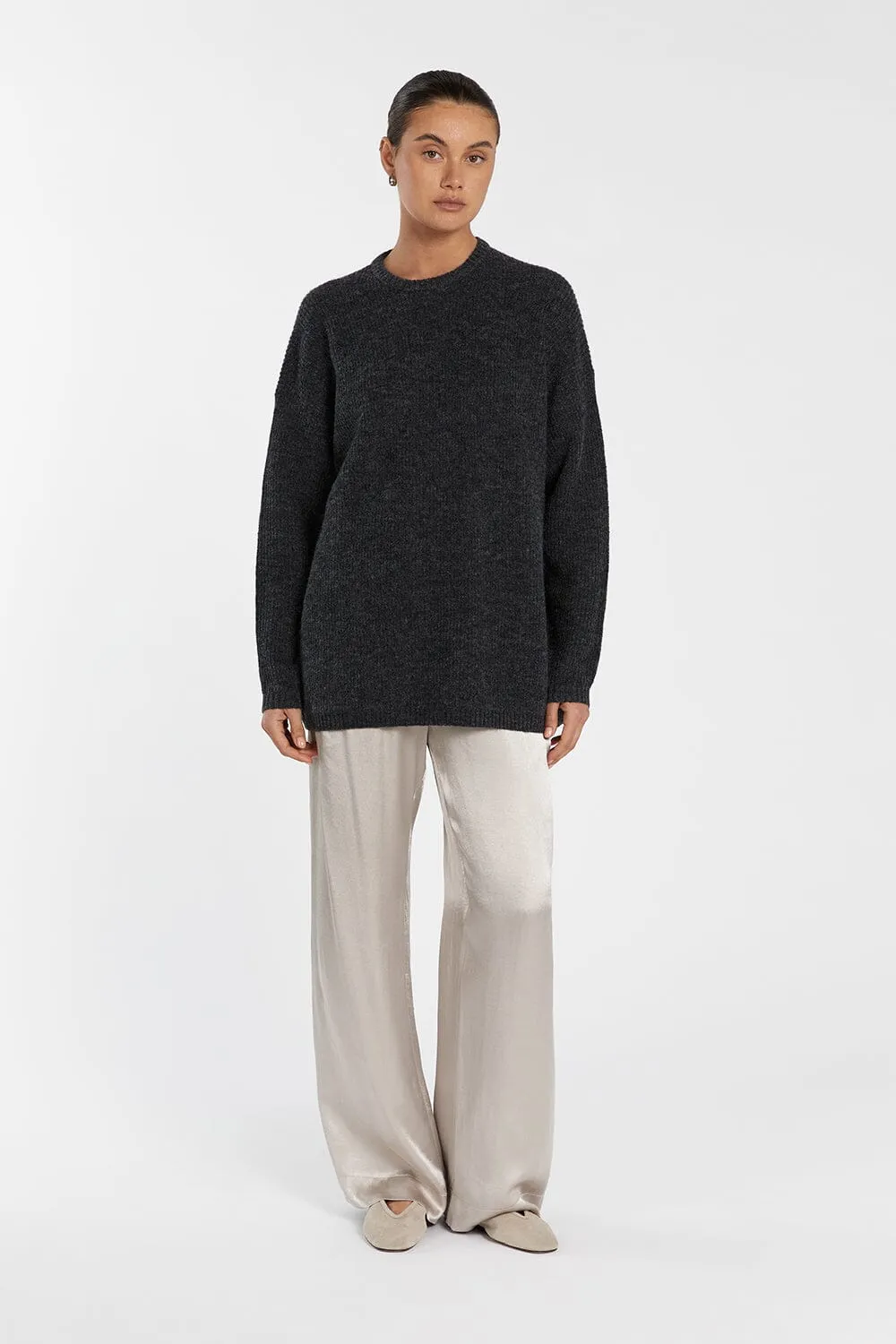 ANDERSON CHARCOAL MARLE KNIT JUMPER