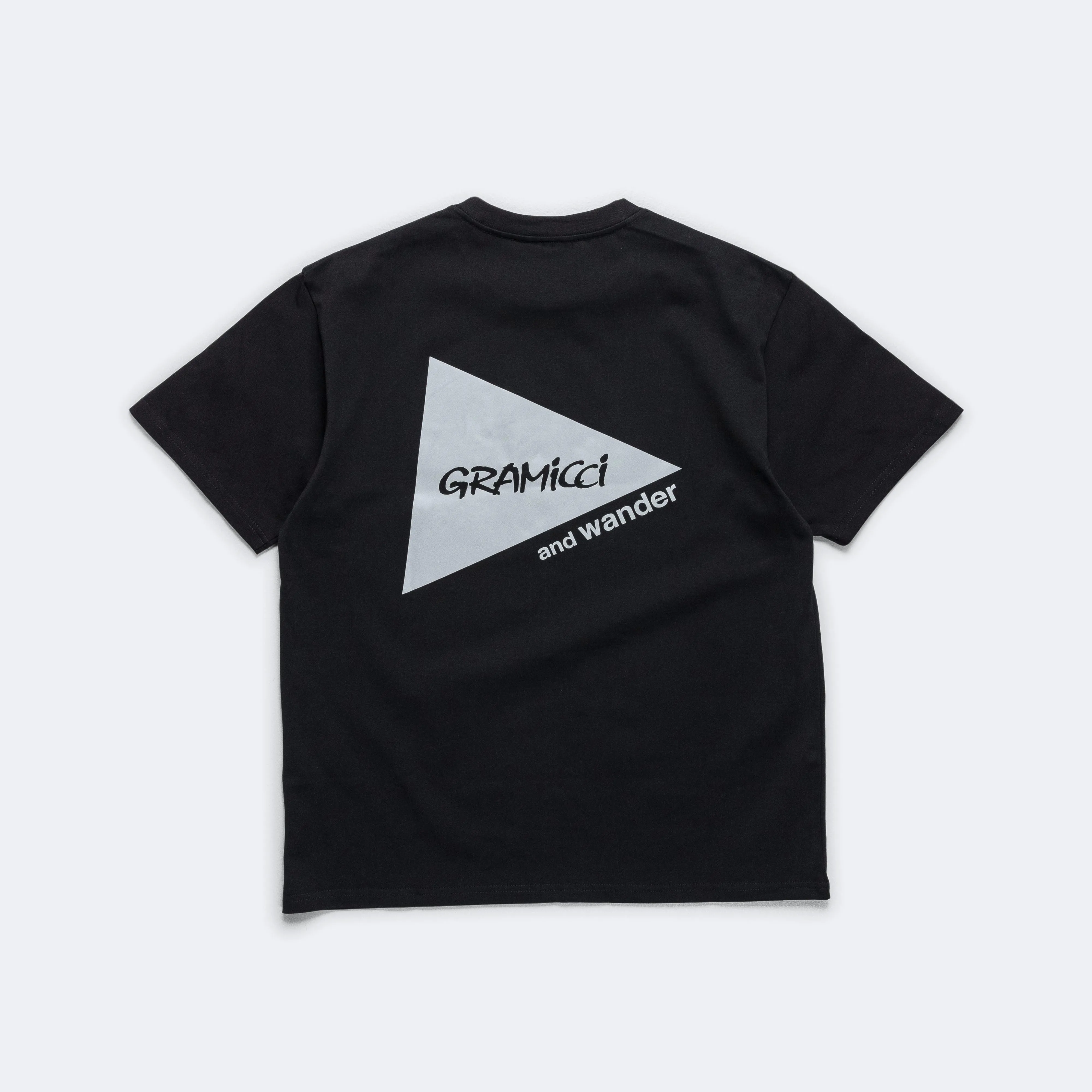 Backprint Tee × and wander - Black