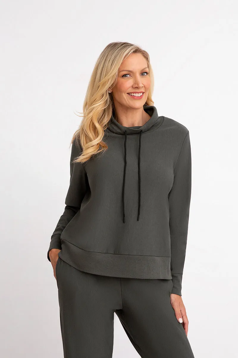 Bamboo Fleece Sweatshirt Long Sleeve | Raven