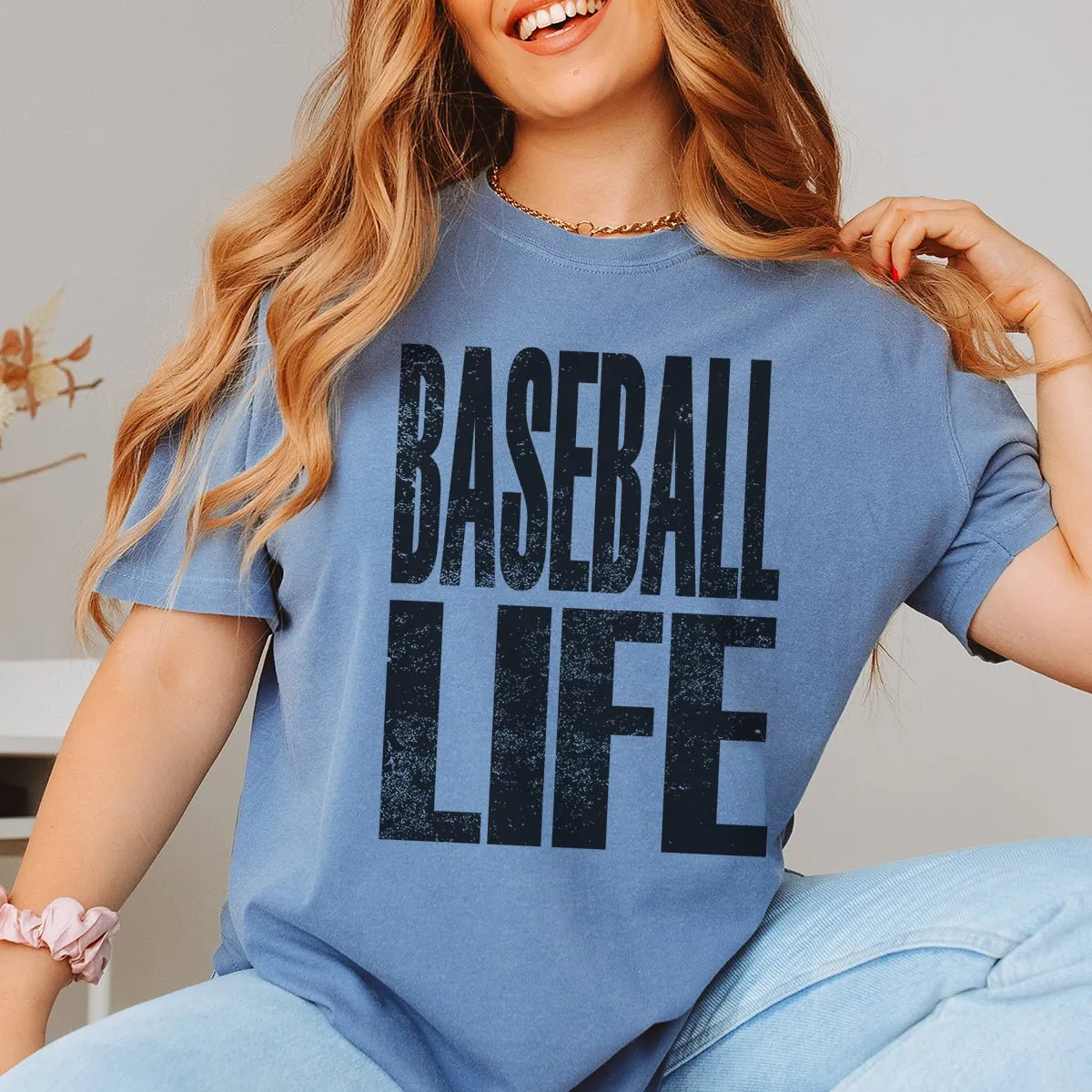 Baseball Life Comfort Color Tee