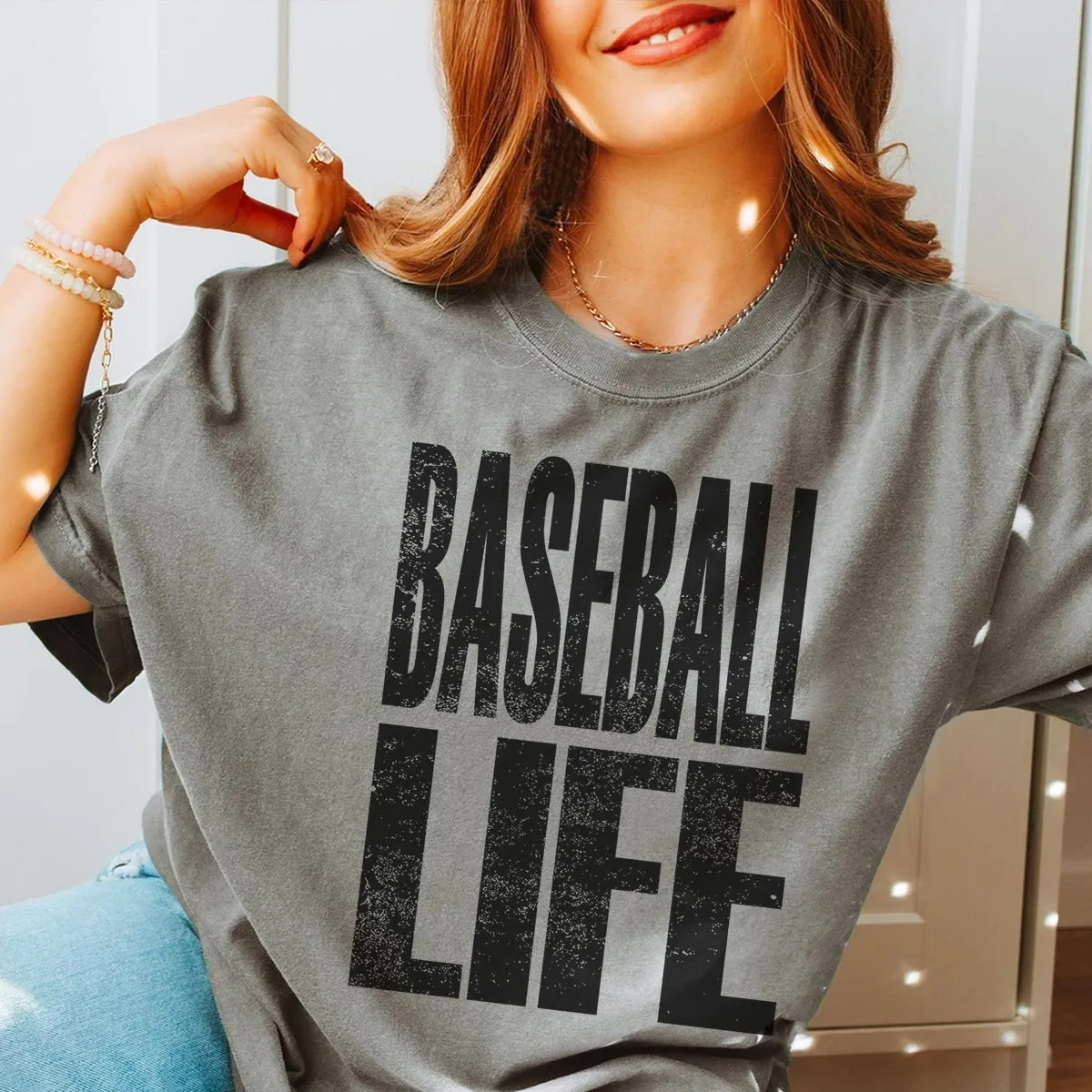 Baseball Life Comfort Color Tee