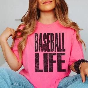 Baseball Life Comfort Color Tee