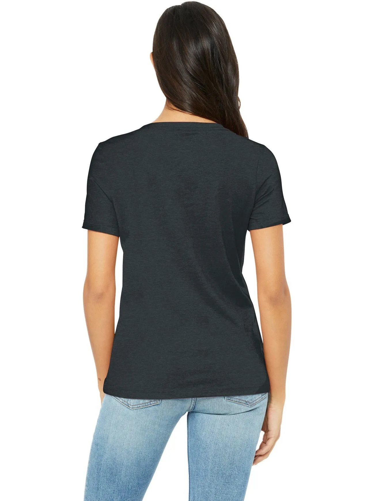 Bella Canvas Ladies Relaxed Heather CVC V-Neck Tee