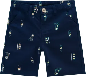 Bermuda Shorts - Navy Surf Boards