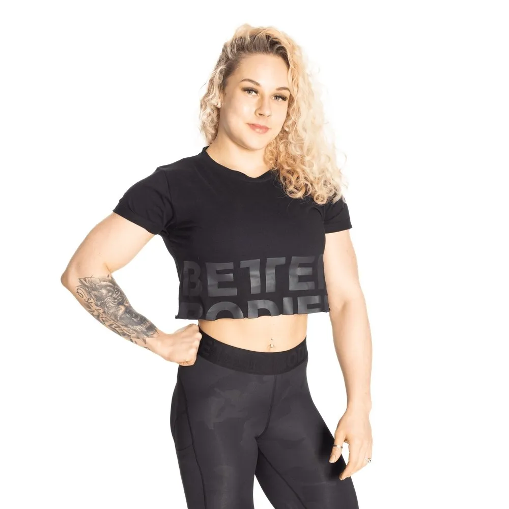 Better Bodies Astoria Cropped Tee - Black