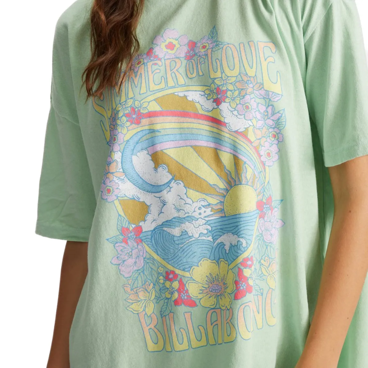 Billabong Women's Summer Of Love Boyfriend T-Shirt