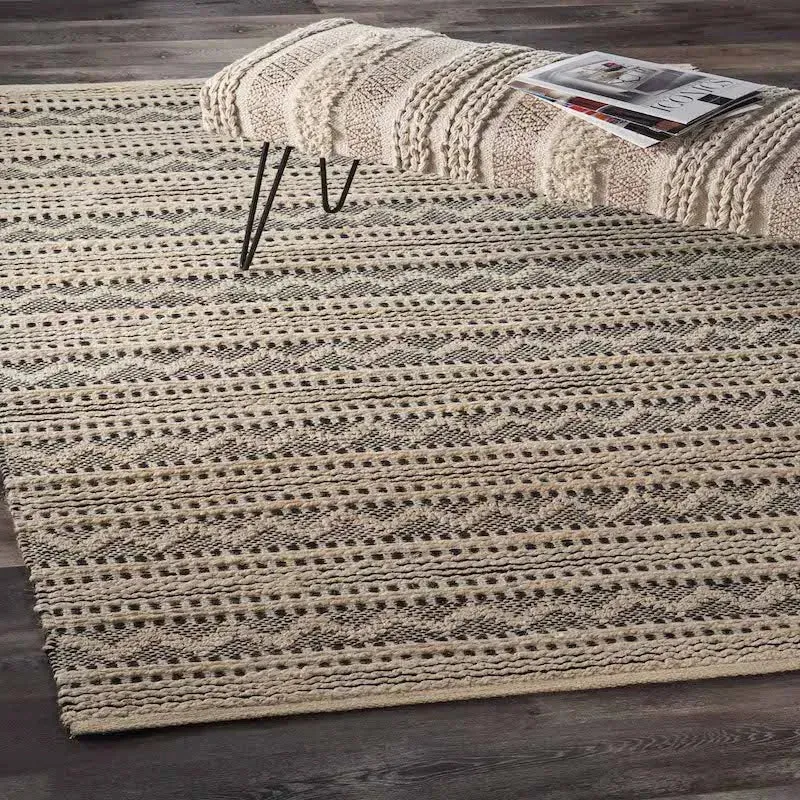 Bleached Naturals 81432BKJ Jet Black Rug