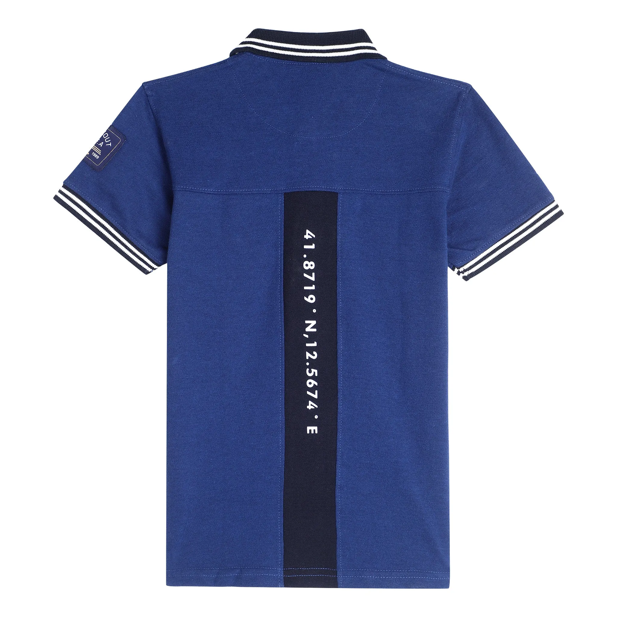 Boys Casual Indigo Melange Half Sleeve  T-Shirt