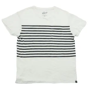 Breton Stripe Tee - Chalk / Blue Graphite