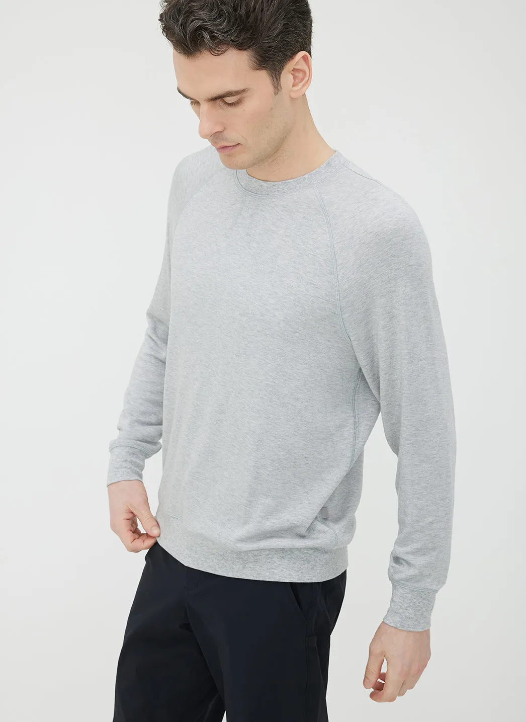 Brushed Long Sleeve Crewneck Tee