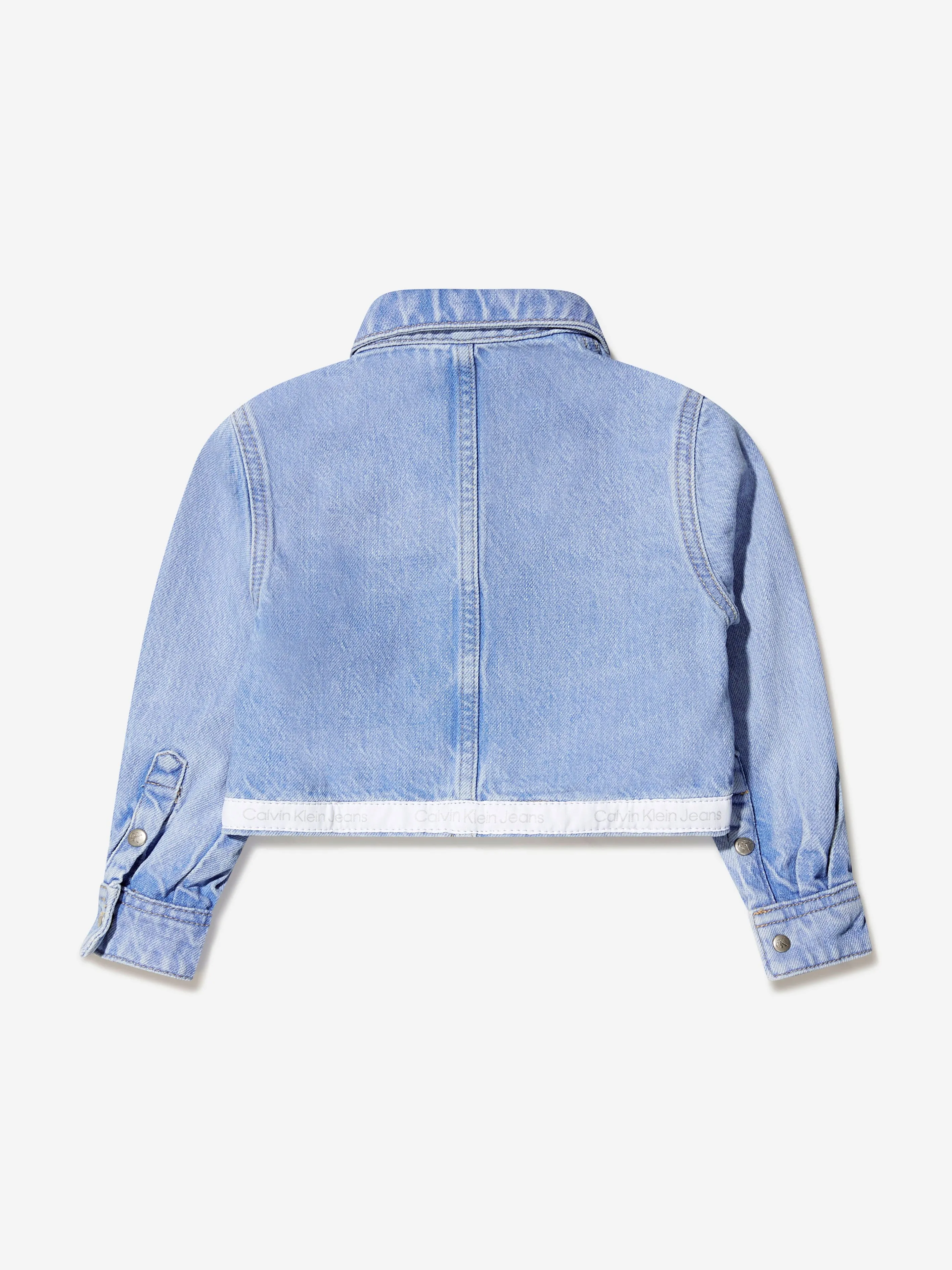 Calvin Klein Girls Cropped Denim Shirt