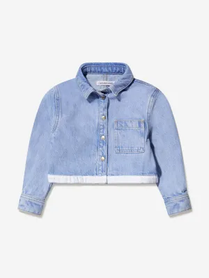 Calvin Klein Girls Cropped Denim Shirt