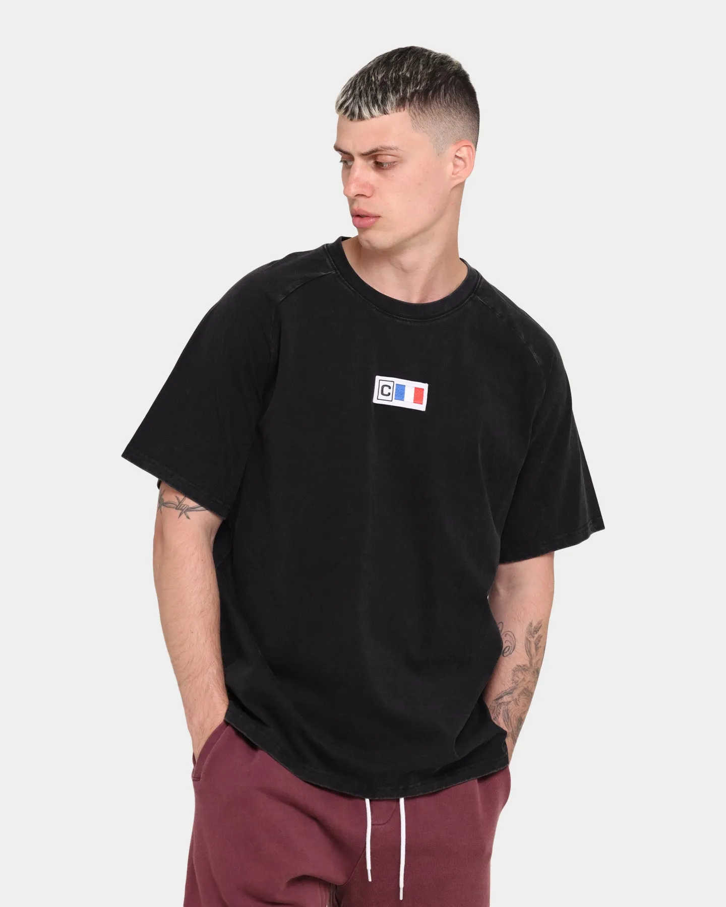 Carré PC Wash Double Up Short Sleeve T-Shirt Washed Black