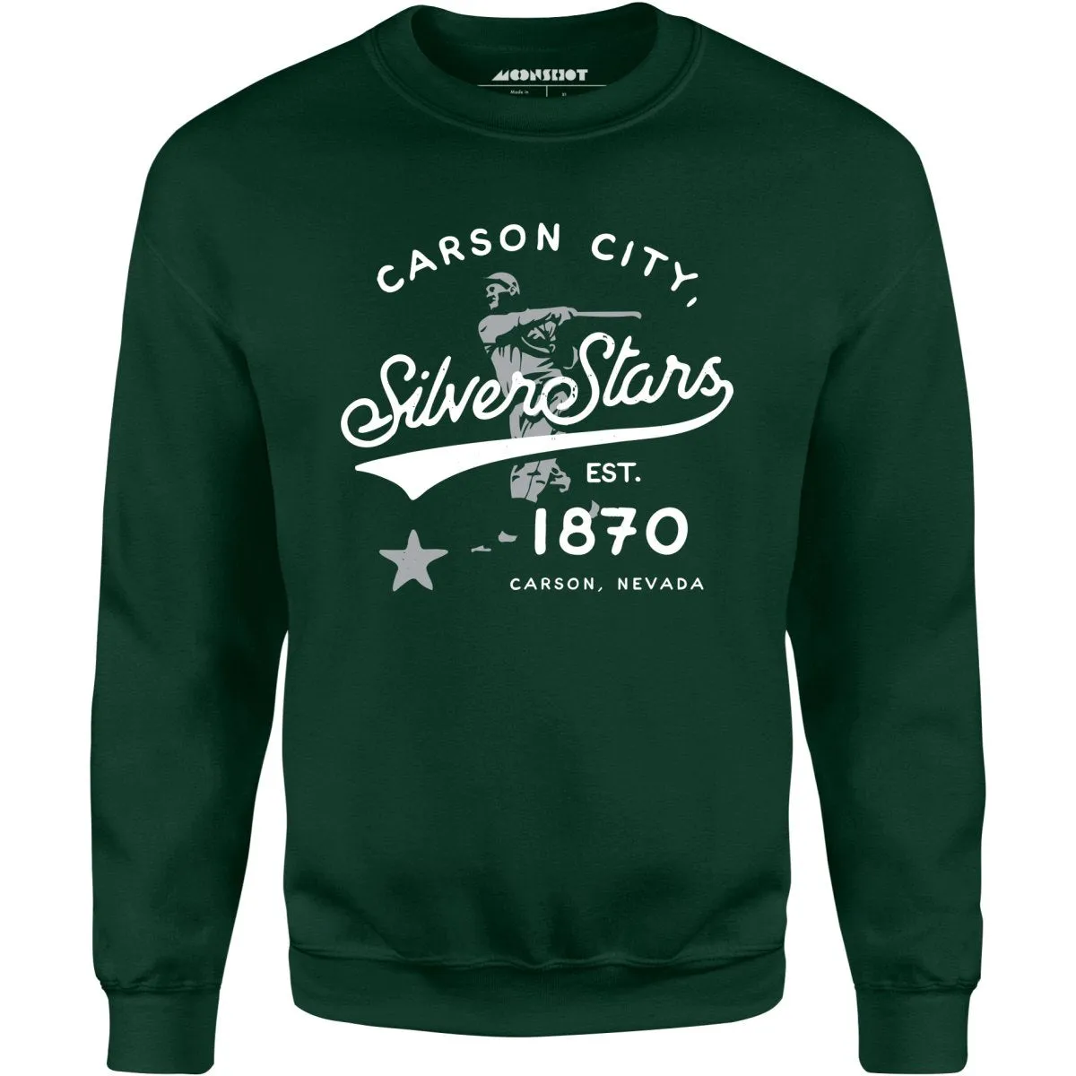 Carson City Silver Stars - Nevada - Vintage Defunct Baseball Teams - Unisex Sweatshirt