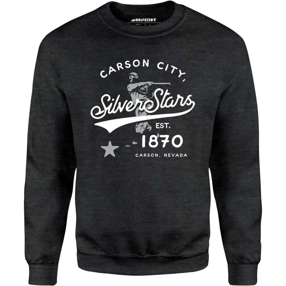 Carson City Silver Stars - Nevada - Vintage Defunct Baseball Teams - Unisex Sweatshirt