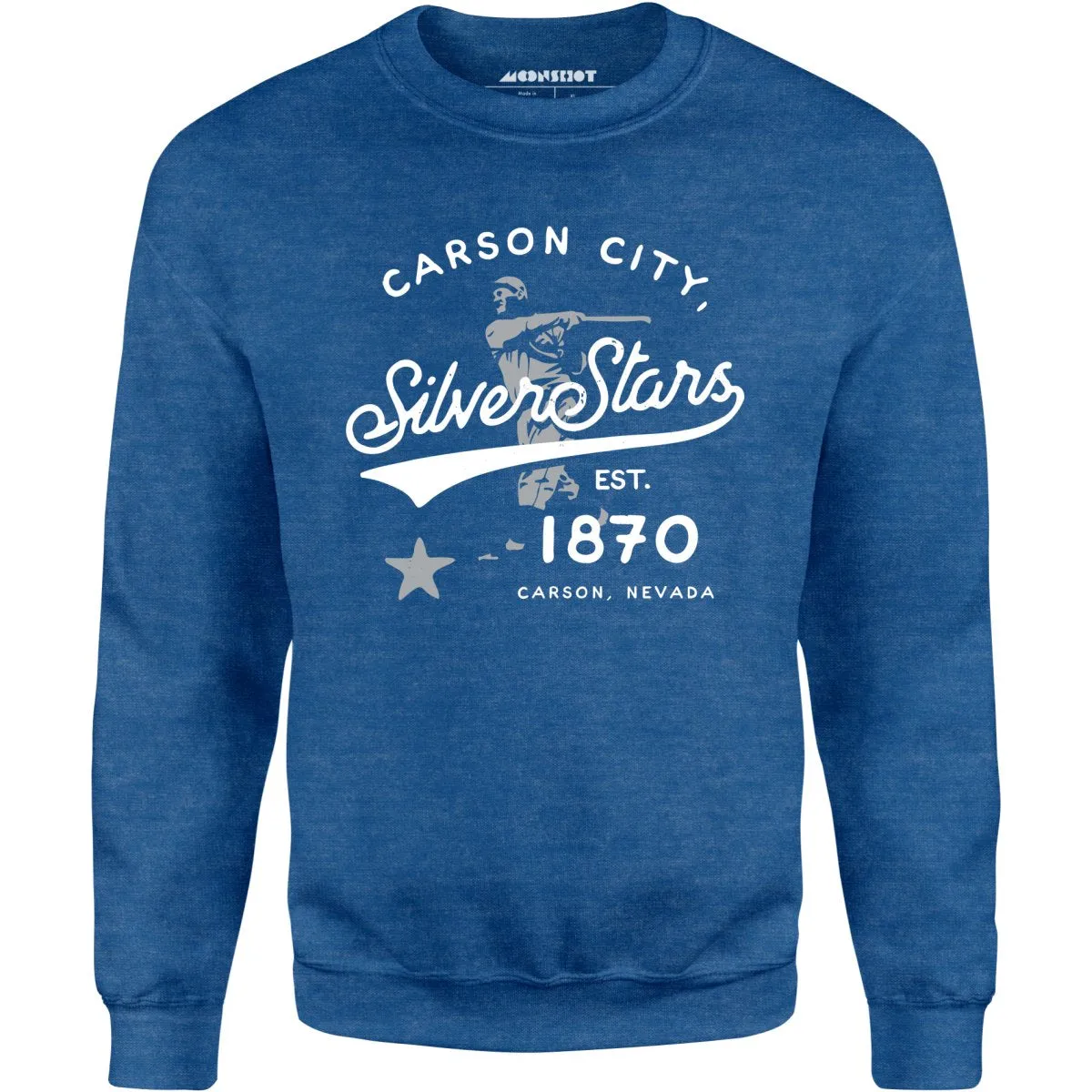 Carson City Silver Stars - Nevada - Vintage Defunct Baseball Teams - Unisex Sweatshirt