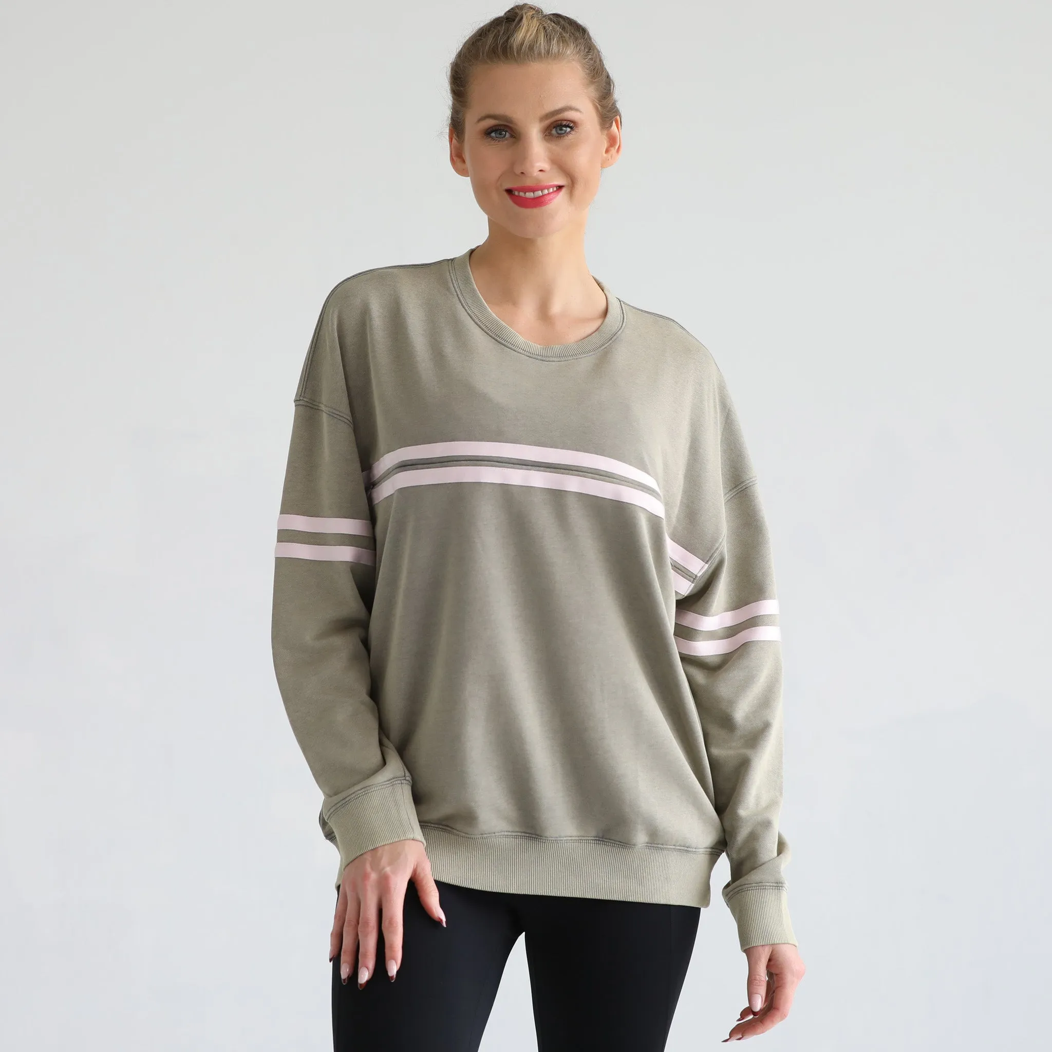 Celine Slouchy Nursing Pullover (Olive Grove)