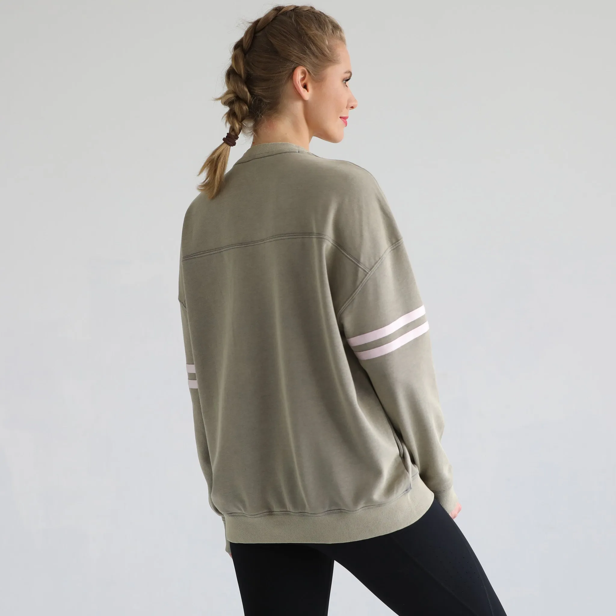 Celine Slouchy Nursing Pullover (Olive Grove)