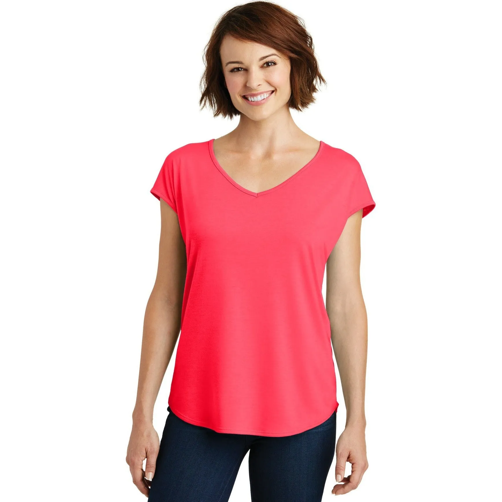 CLOSEOUT - District Women's Drapey Cross-Back Tee