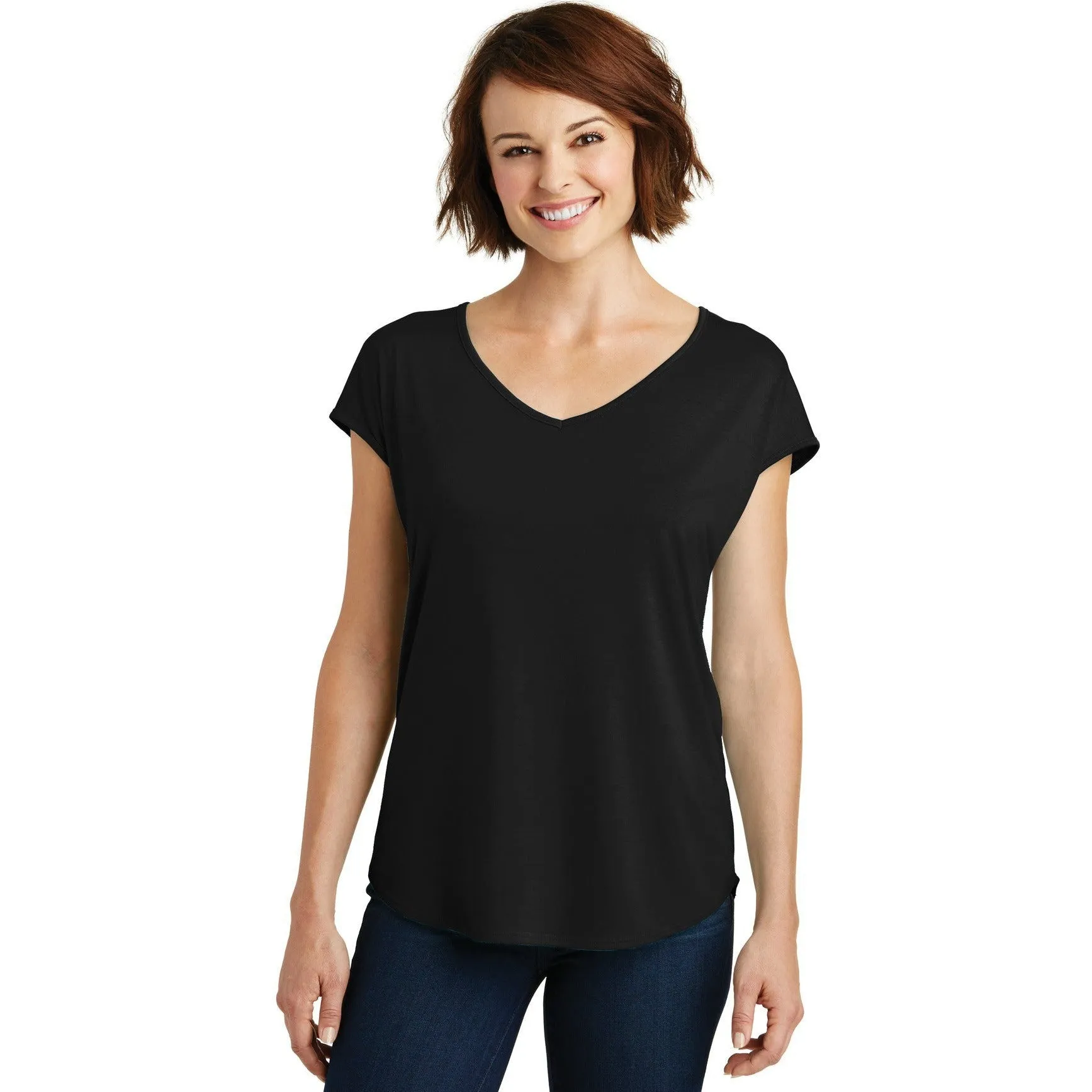 CLOSEOUT - District Women's Drapey Cross-Back Tee