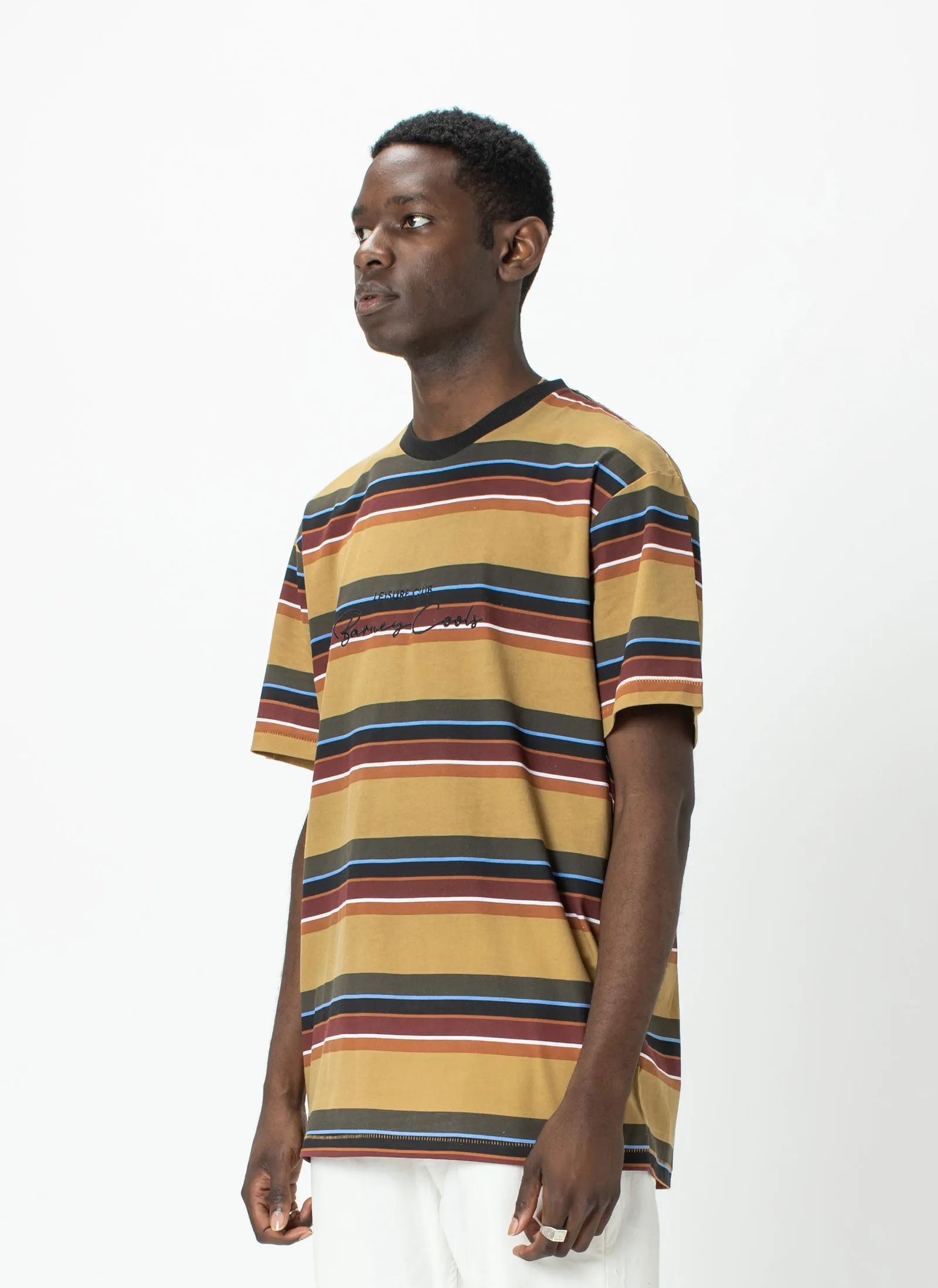 Club Script Homie Tee Wheat Stripe