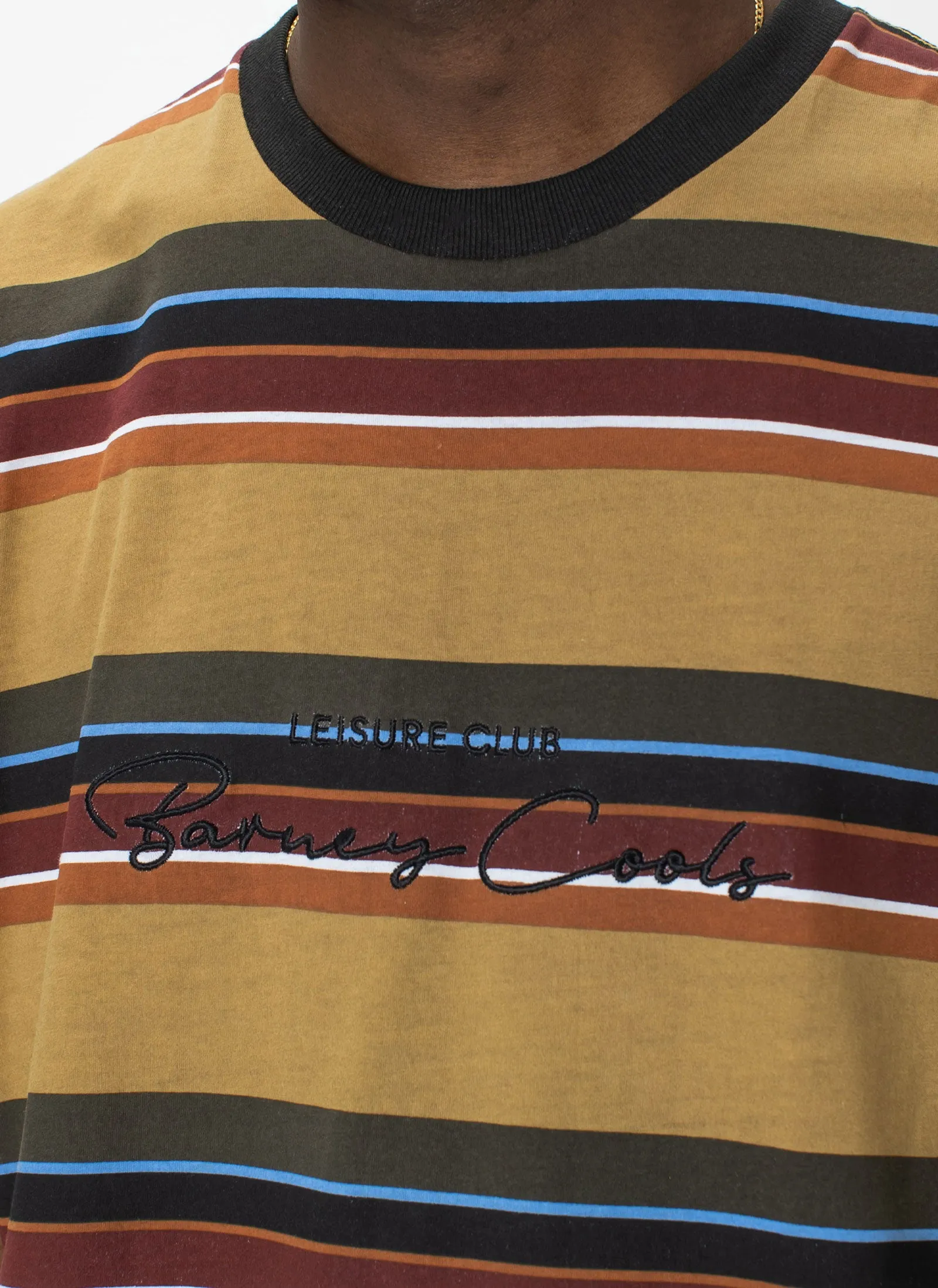 Club Script Homie Tee Wheat Stripe