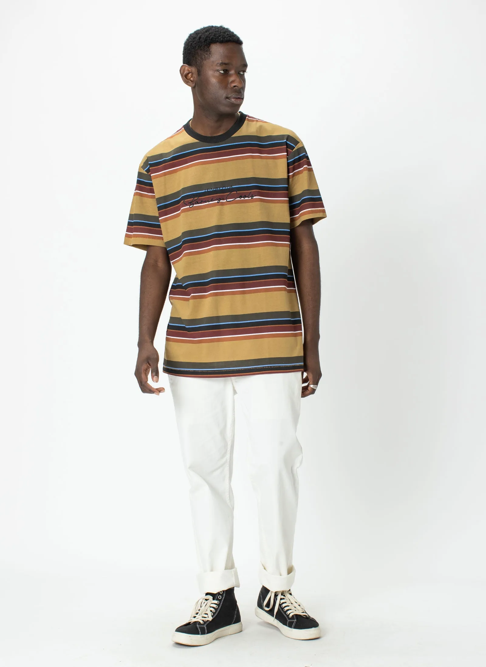 Club Script Homie Tee Wheat Stripe