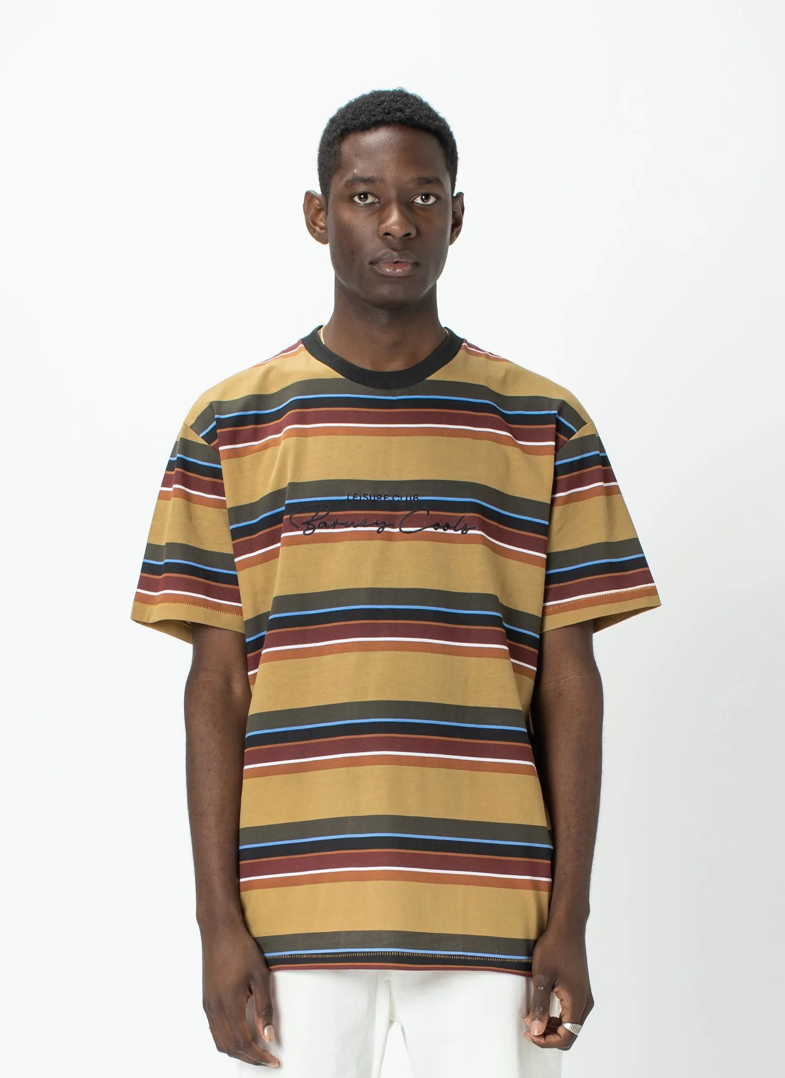 Club Script Homie Tee Wheat Stripe