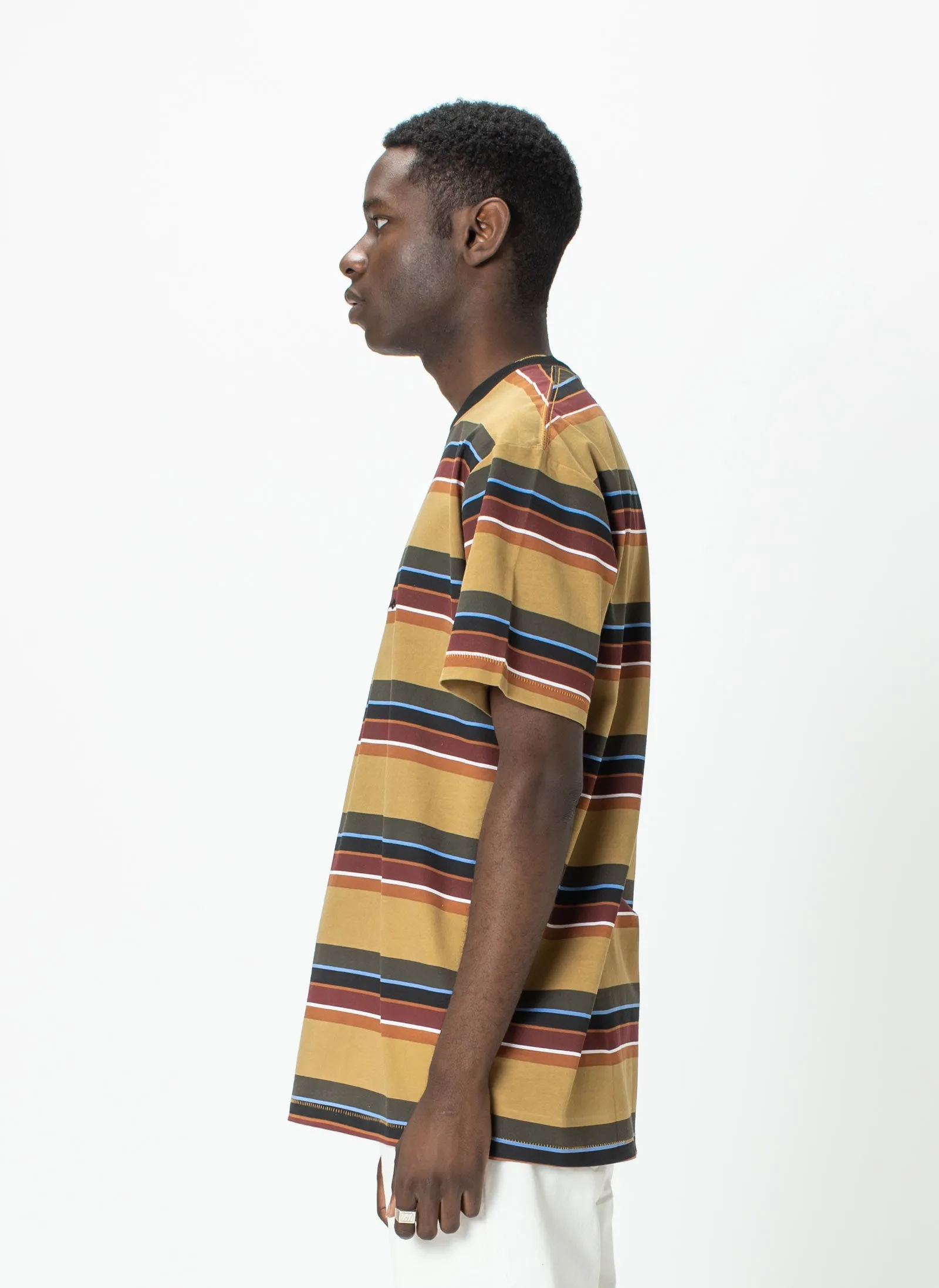 Club Script Homie Tee Wheat Stripe