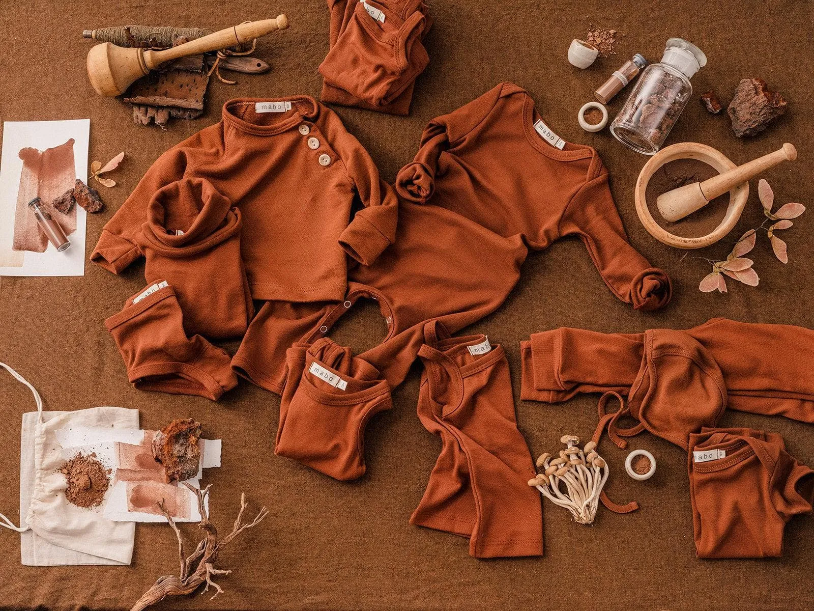 cowl neck organic french terry sweatshirt in chestnut