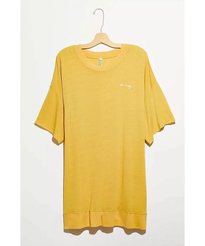 Cozy Cool Girl Lounge Tee Bitter Gold