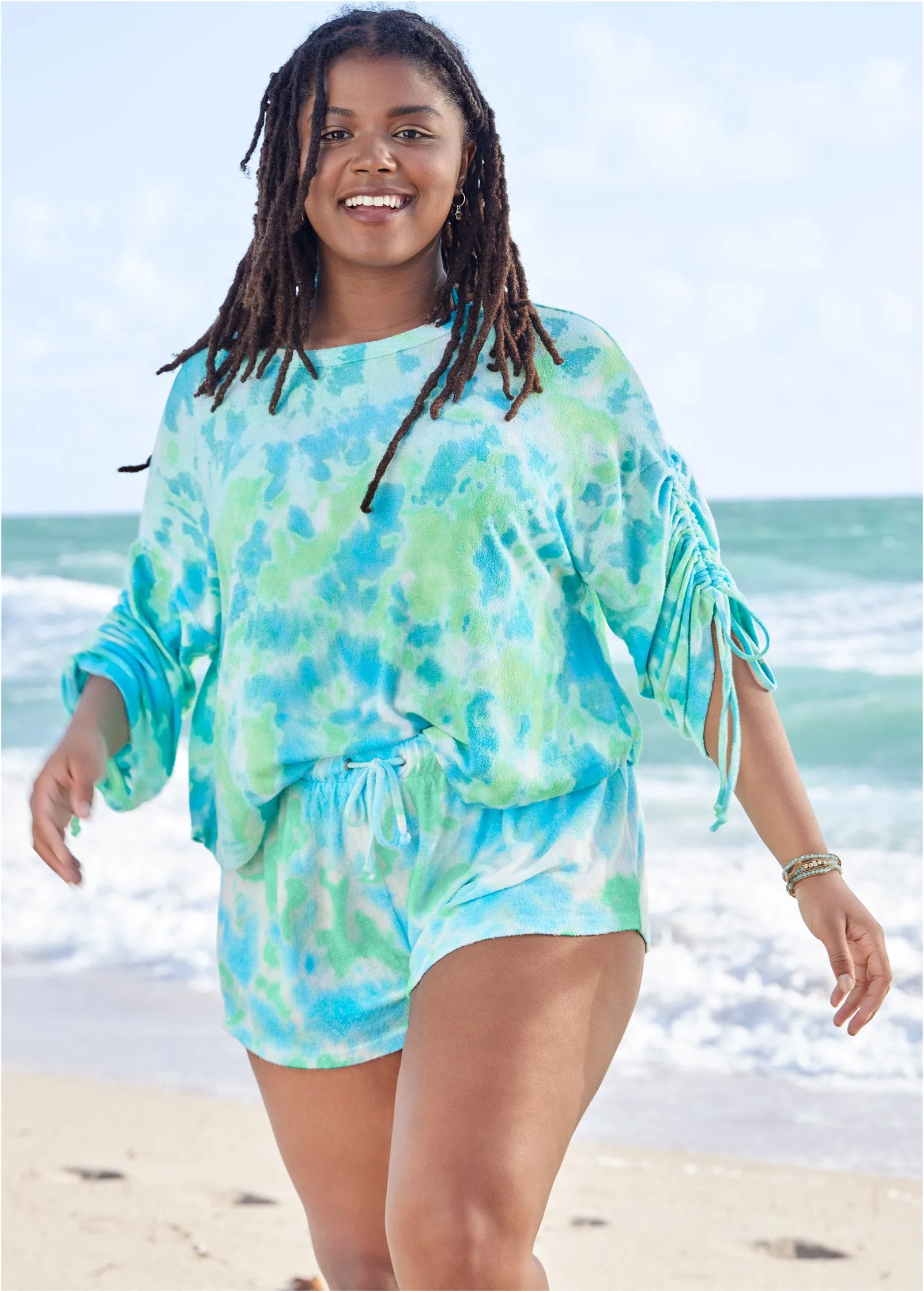 Cozy Terry Top - Tidal Wave Tie Dye