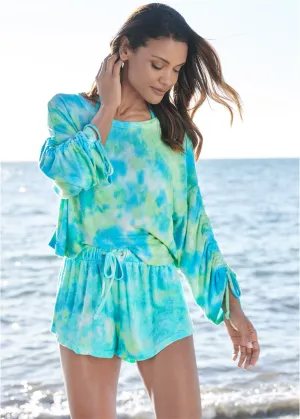 Cozy Terry Top - Tidal Wave Tie Dye