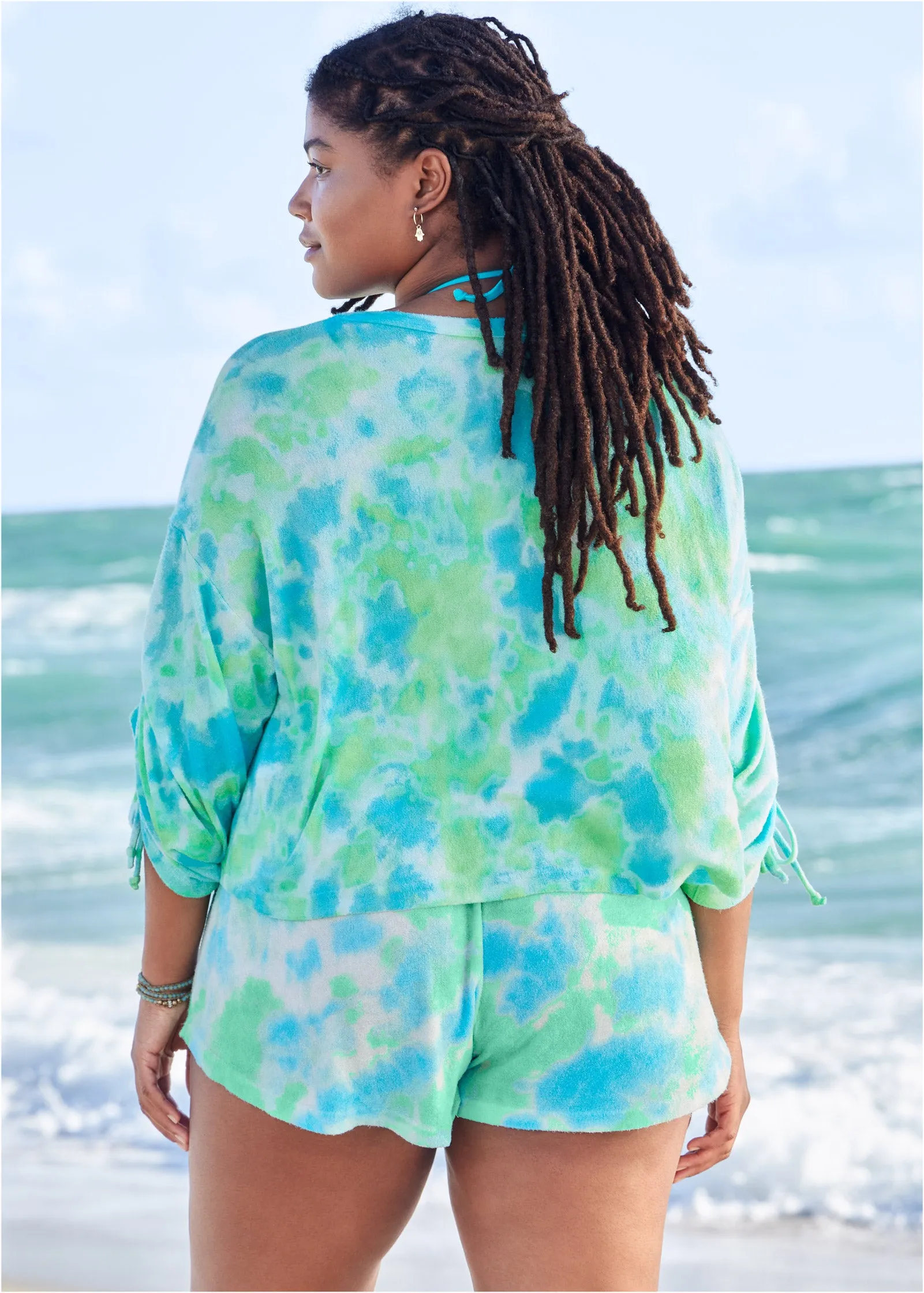 Cozy Terry Top - Tidal Wave Tie Dye