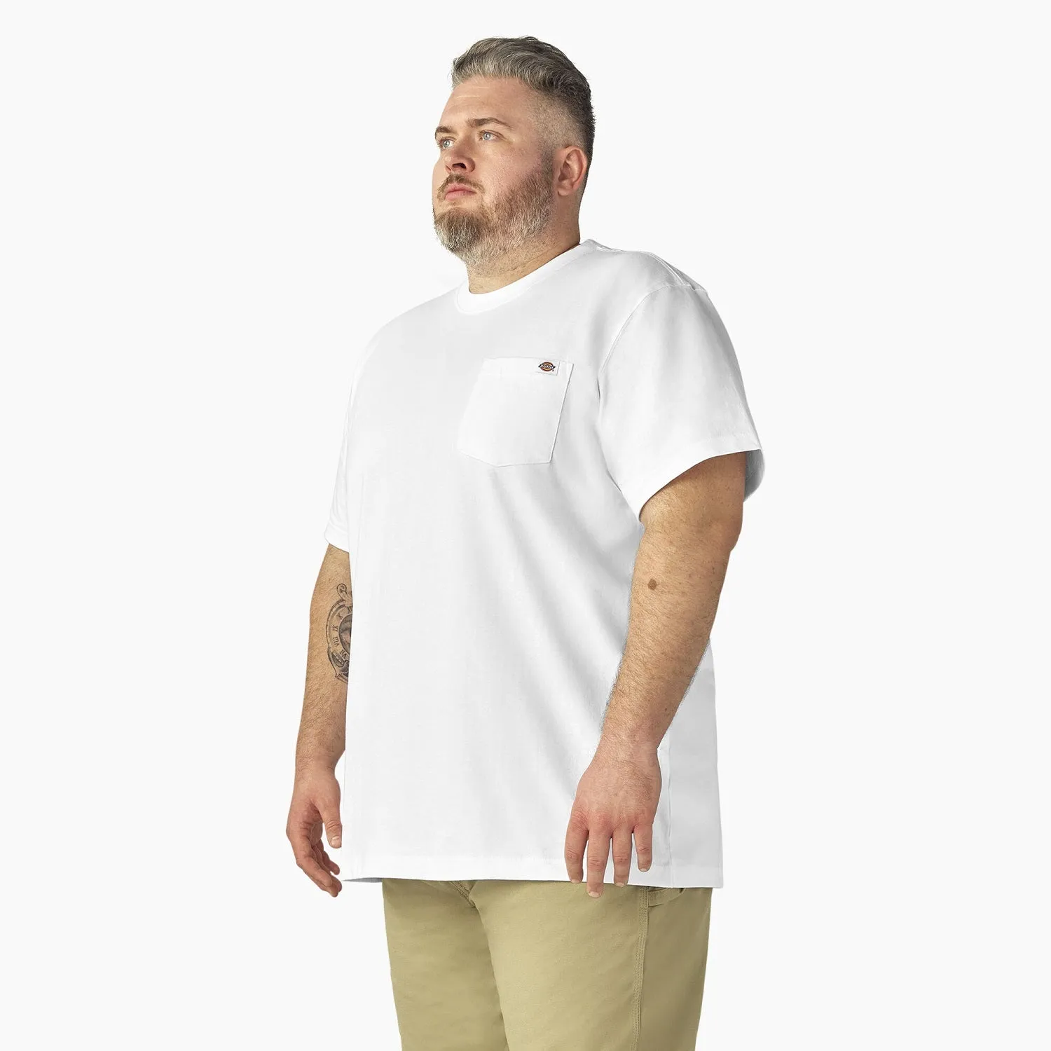 Dickies Men's Heavyweight Short Sleeve Pocket T-Shirt_White