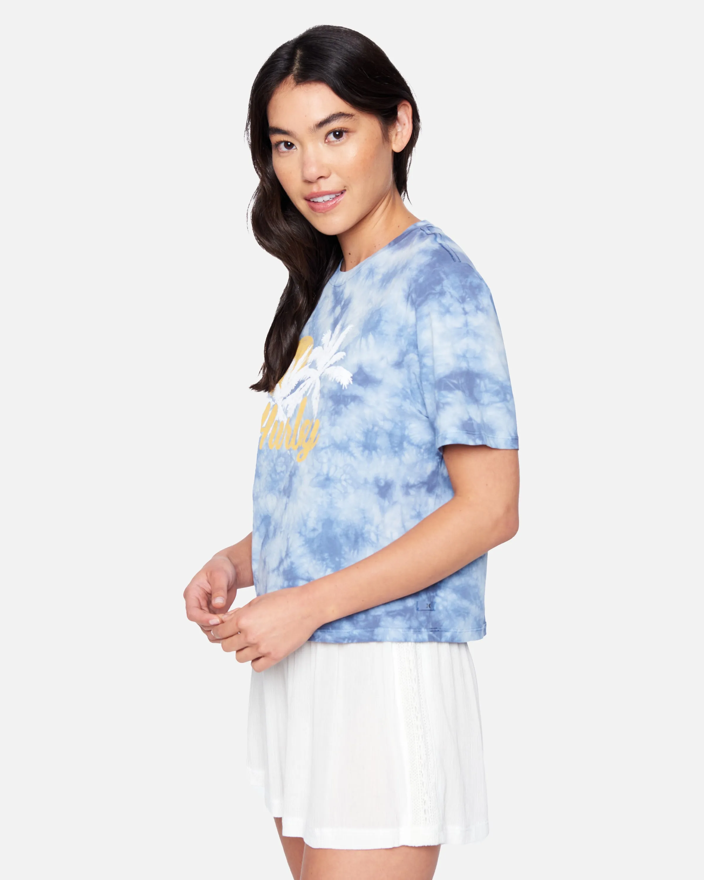 Didi Tie Dye Cropped Crew Short Sleeve T-Shirt