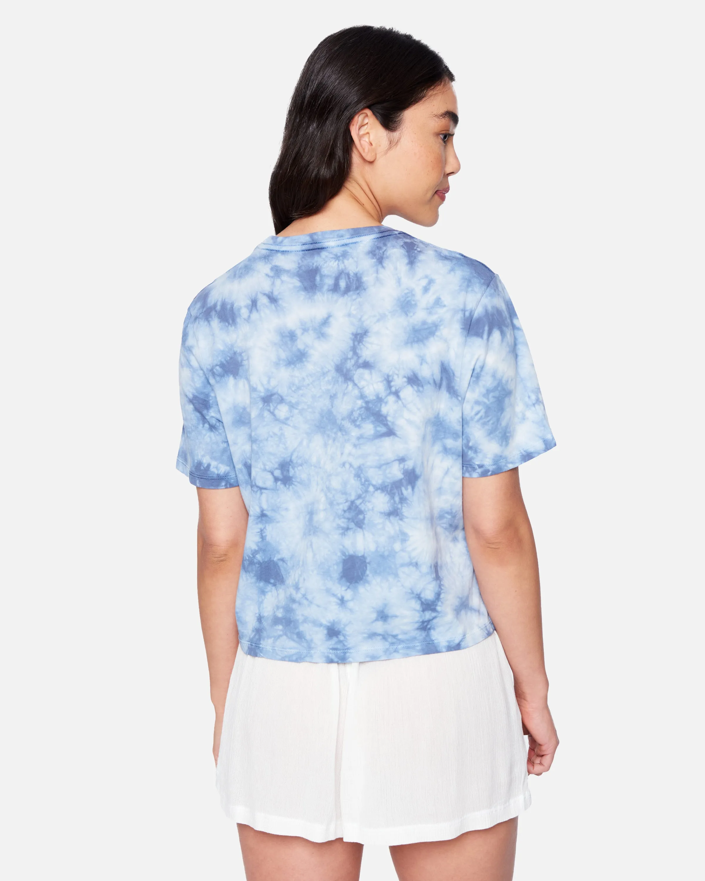 Didi Tie Dye Cropped Crew Short Sleeve T-Shirt