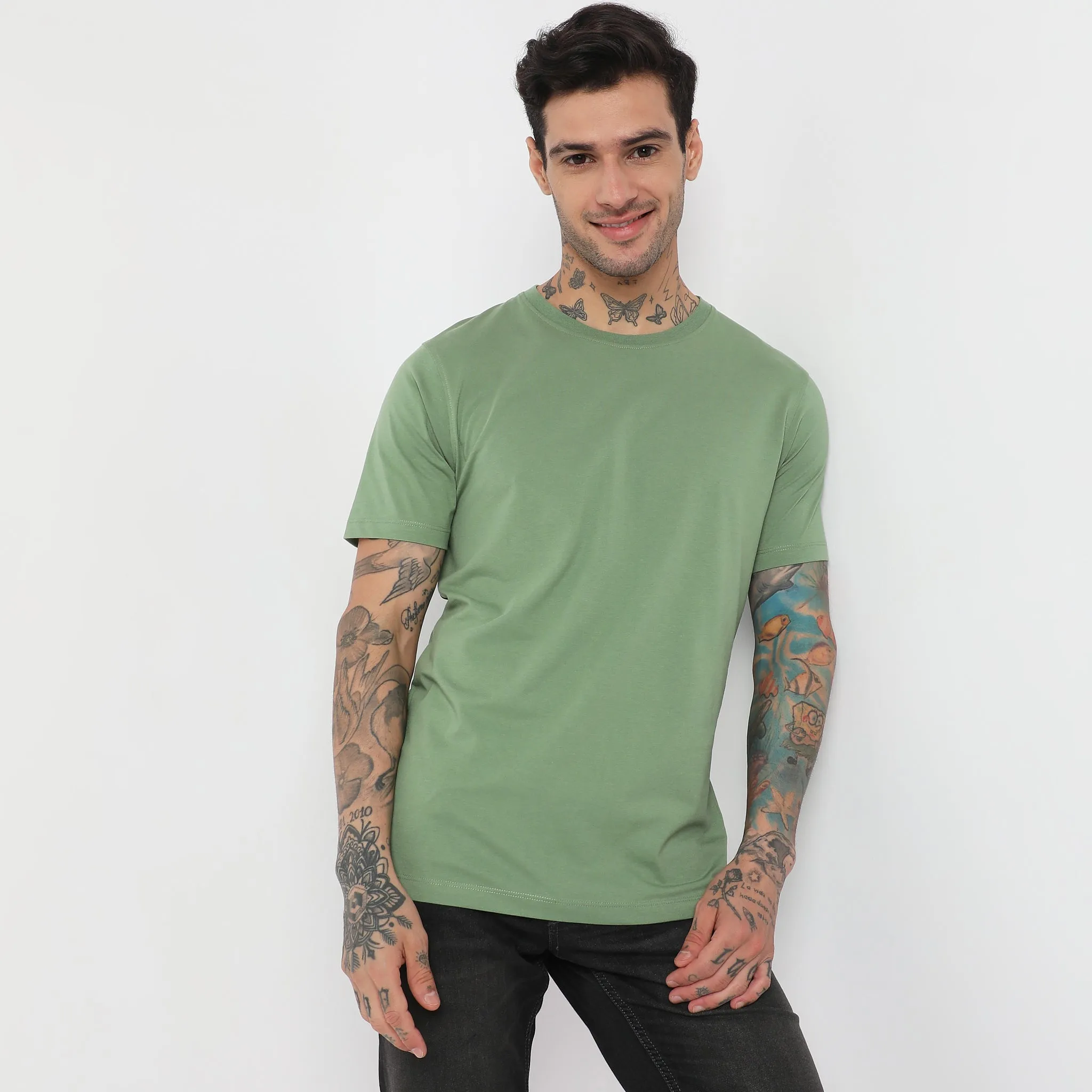 Double Dyed Crewᵘˣ Tees - Regular Fit - Must Have Essential Super Soft Handfeel & Quick Dry