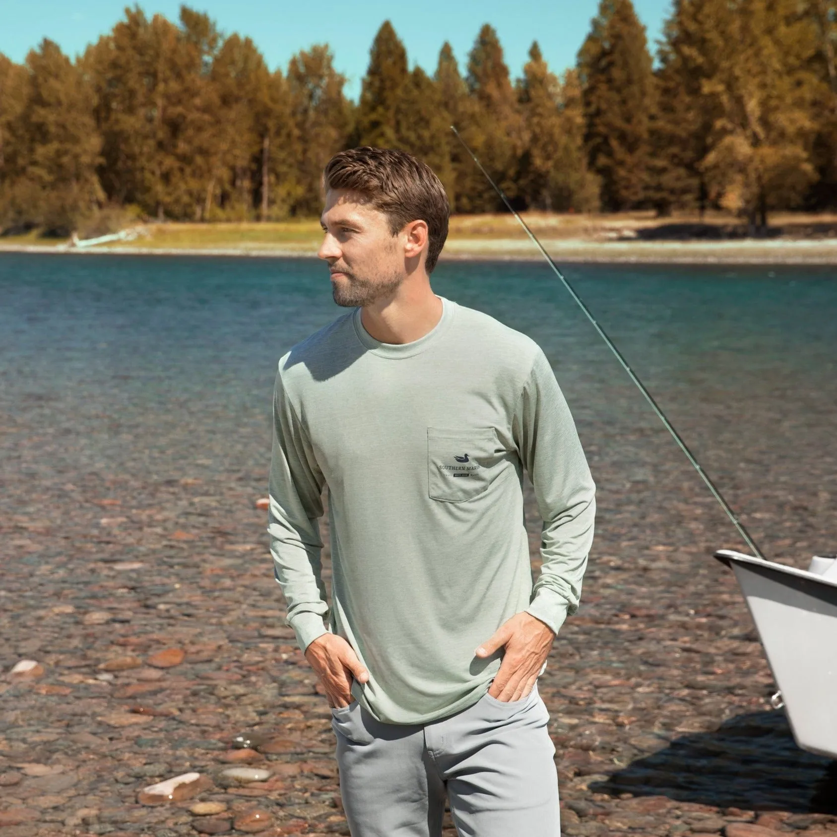 FieldTec™ Heathered Performance Tee - Speckled Sunset - Long Sleeve