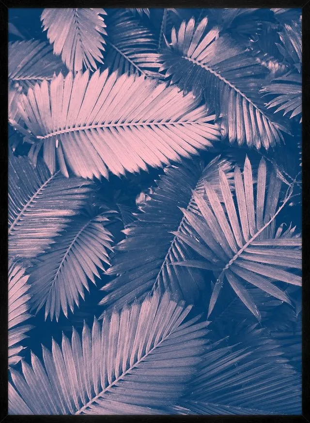 Foliage Pink and Blue Print