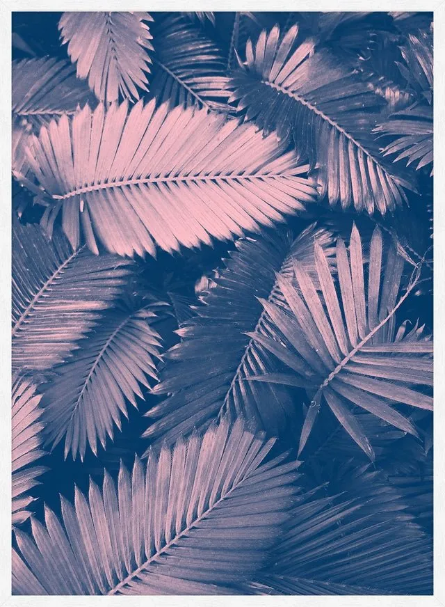 Foliage Pink and Blue Print