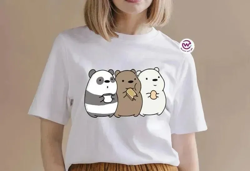 Half sleeve T-shirt-3 Bears