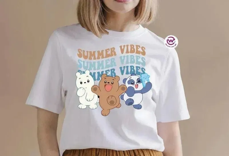 Half sleeve T-shirt-3 Bears