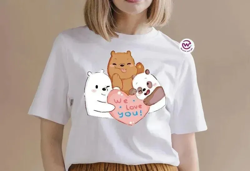 Half sleeve T-shirt-3 Bears