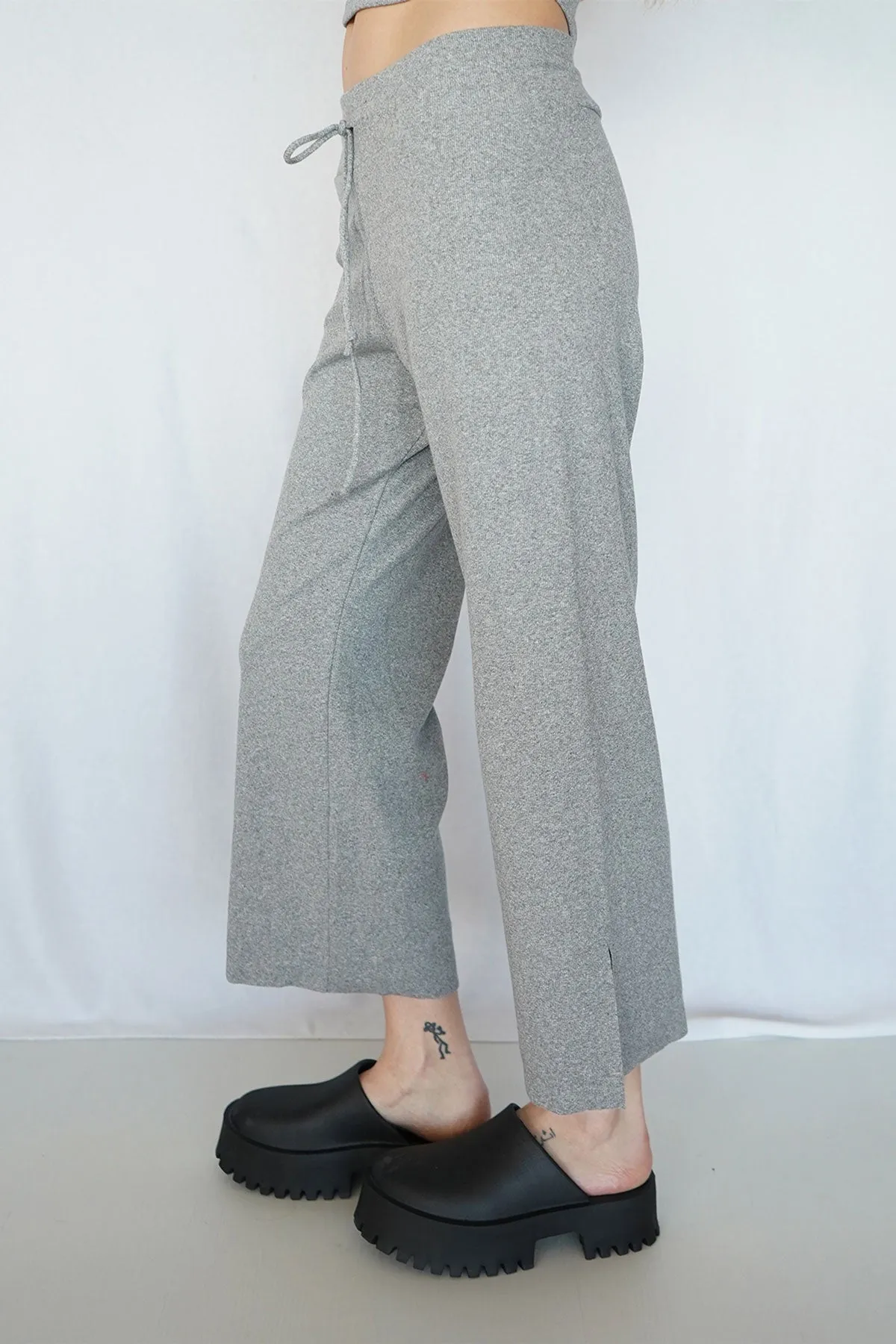 Kismet Cotton Rib Pant - Heather Grey