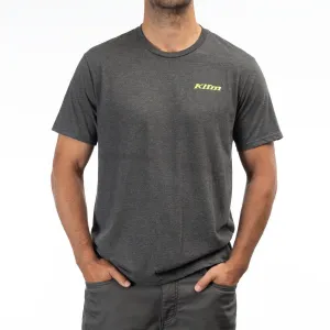 Klim Men's Discovery Tri-Blend Tee Heathered Charcoal/Hi-Vis