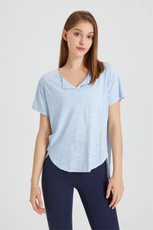 Lapel Jacquard Short Sleeve T-shirt