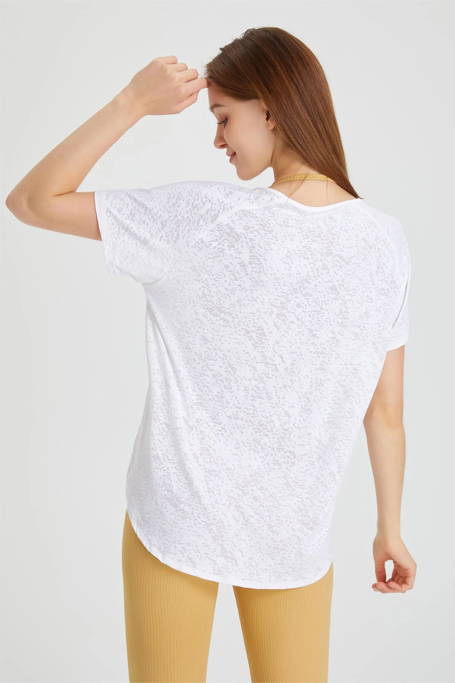 Lapel Jacquard Short Sleeve T-shirt