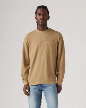 Levi's® L/S Authentic Pocket Tee - Garment Dyed Ermine